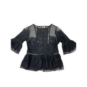 Cato Black Lace Blouse
